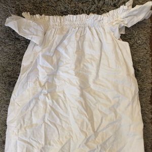 Zara White over shoulder dress